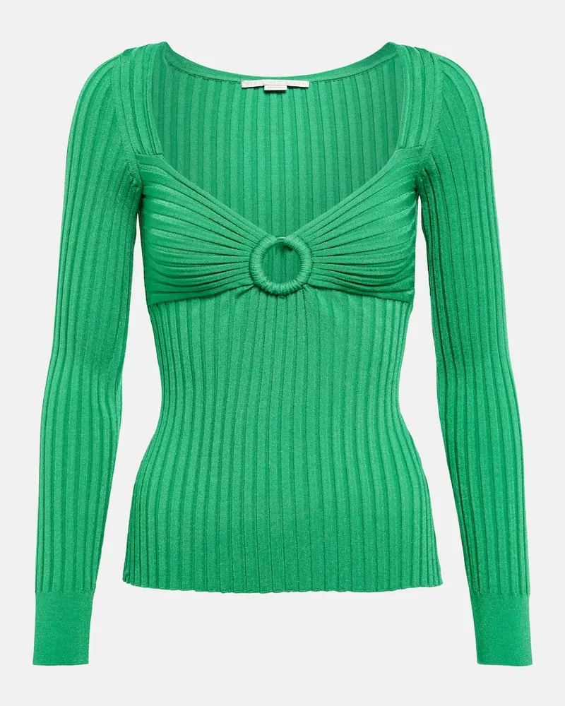 Stella McCartney Pullover aus Rippstrick Grün