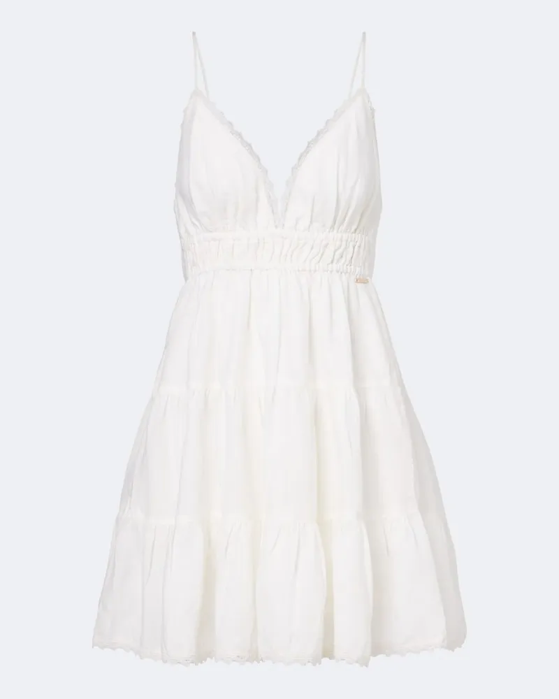 Melissa Odabash Minikleid Dulcie mit Häkelstrick Weiß