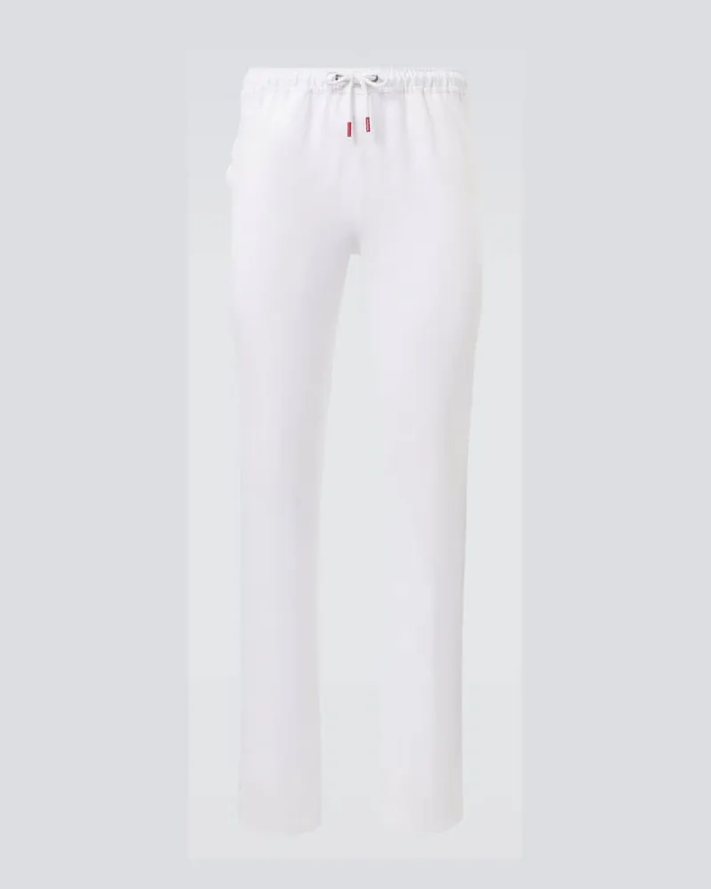 Kiton Hose aus Leinen Weiß
