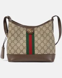 Gucci Schultertasche Ophidia Small GG aus Canvas Beige