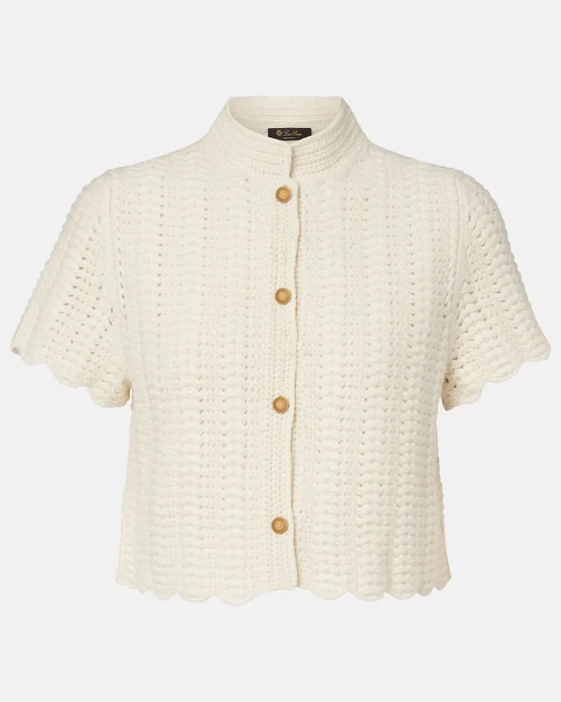 Loro Piana Jacke Arola aus einem Kaschmirgemisch Weiß
