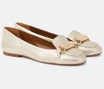 See By Chloé Ballerinas Signature aus Metallic-Leder