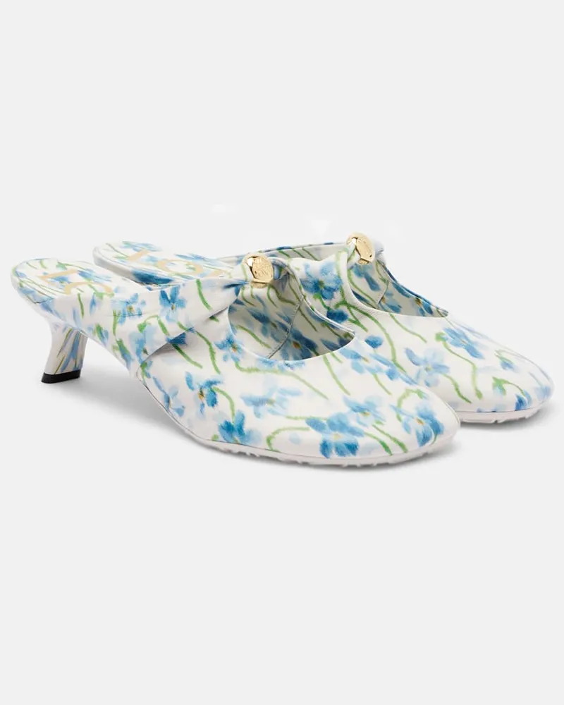 Loewe Mules Pebble Soft 45 aus Leder Blau