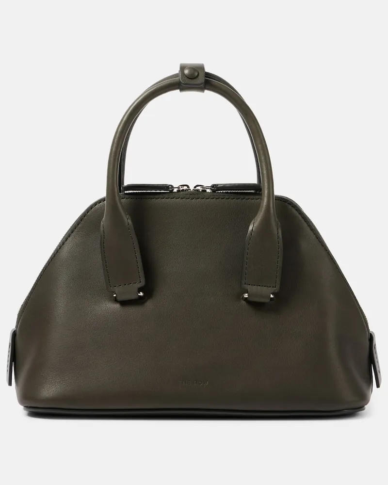 The Row Tote Devon Mini aus Leder Grau