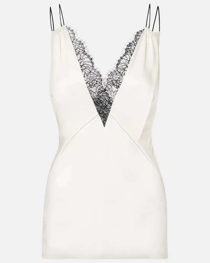 Victoria Beckham Top mit Spitze Weiß