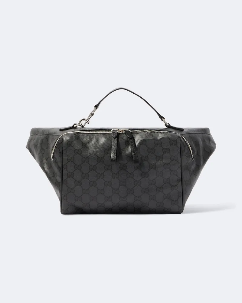 Gucci Schultertasche Small GG aus Canvas Schwarz