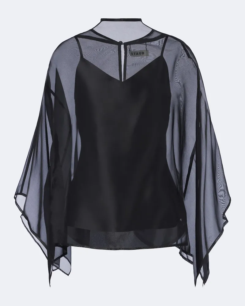 STAUD Top Fia aus Seidenorganza Schwarz