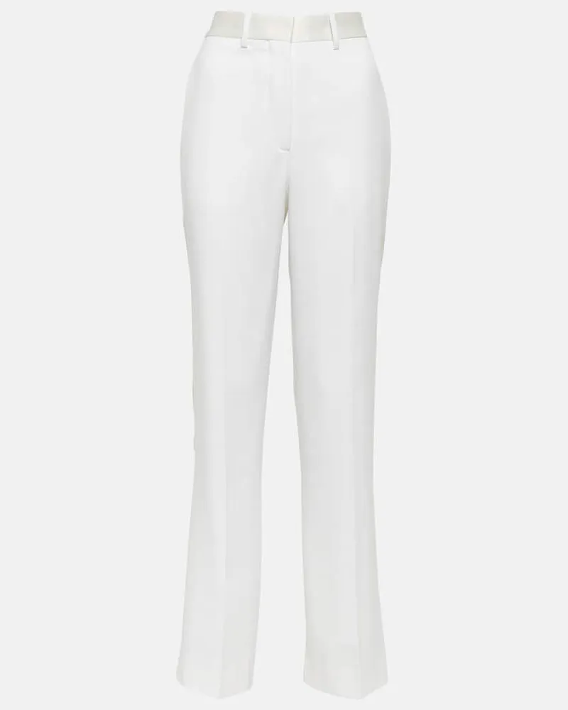 Victoria Beckham High-Rise-Hose Weiß