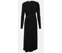 Verziertes Midikleid aus Crêpe