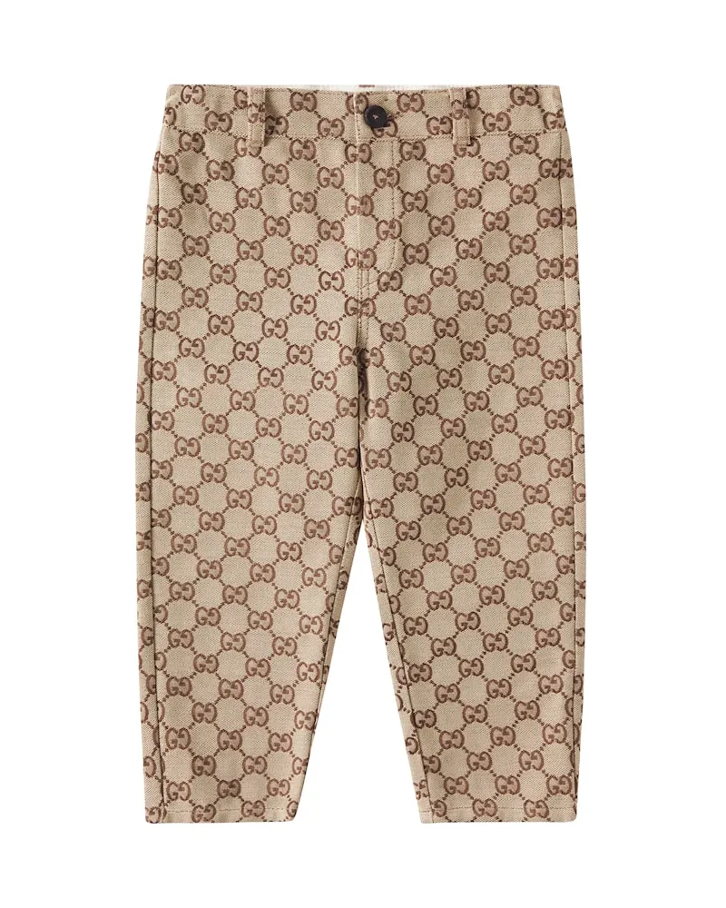 Gucci Baby Hose GG aus Canvas Braun