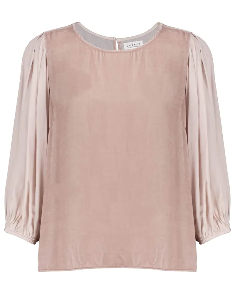Velvet Top Elise mit Seidenanteil Rosa