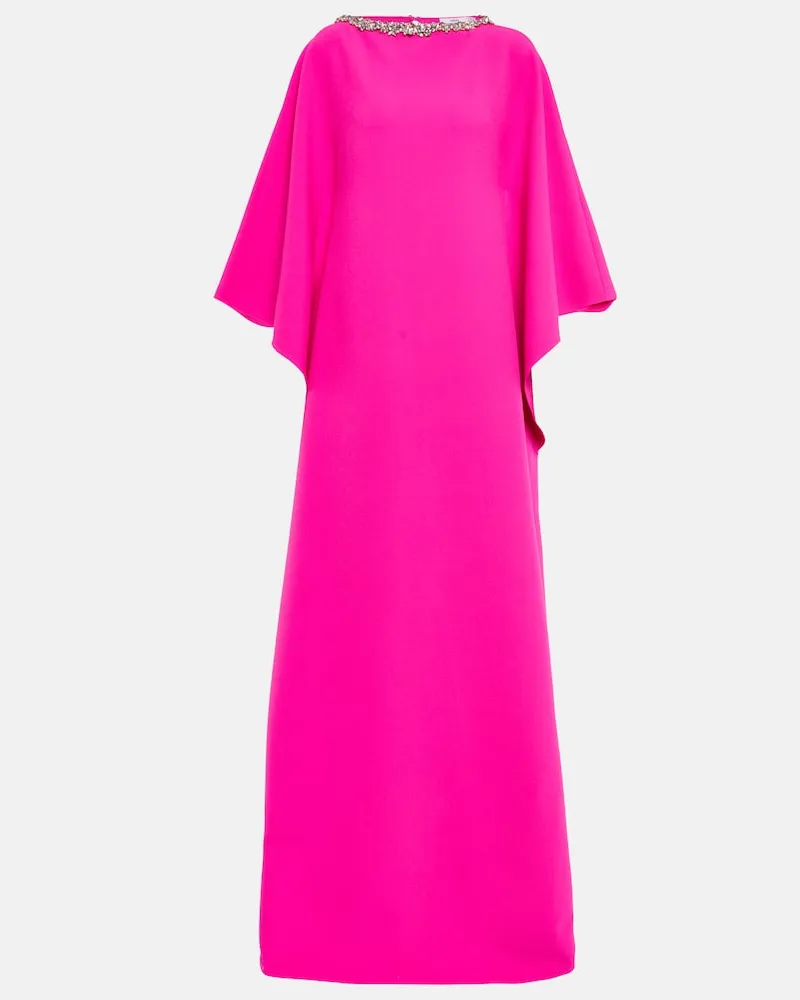 Safiyaa Verzierte Robe Arama aus Crêpe Pink