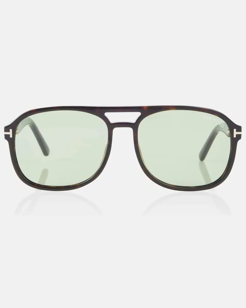 Tom Ford Aviator-Sonnenbrille Rosco Grün