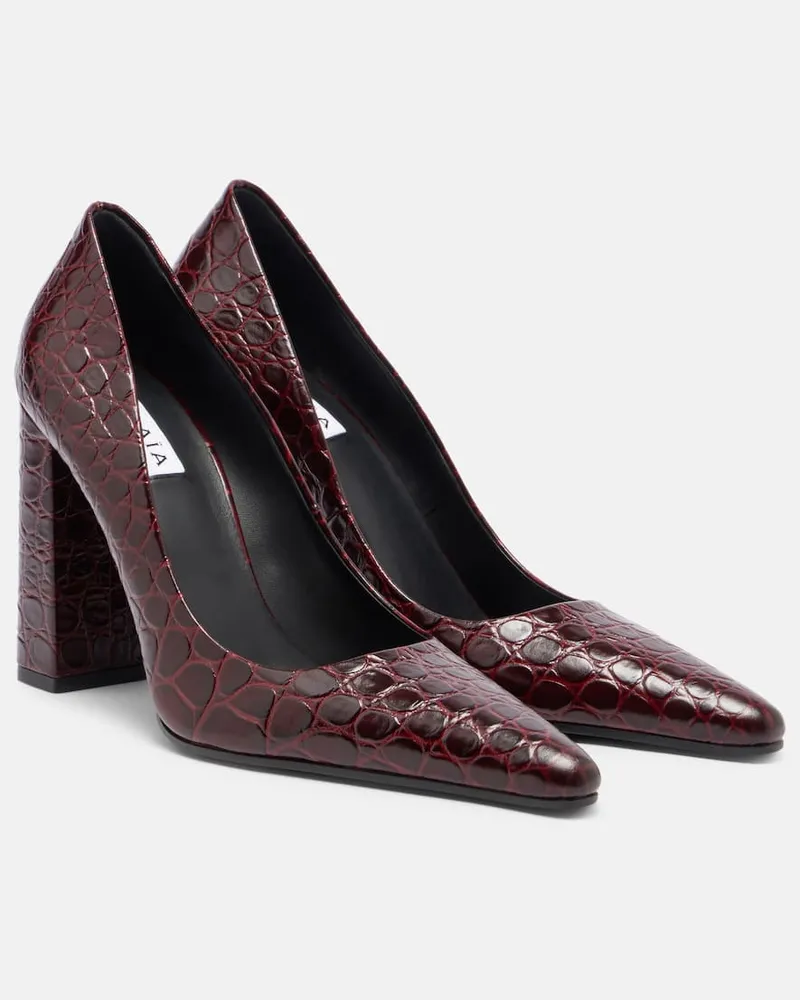 Alaïa Alaïa Pumps Pointy 90 aus Leder Burgunderrot