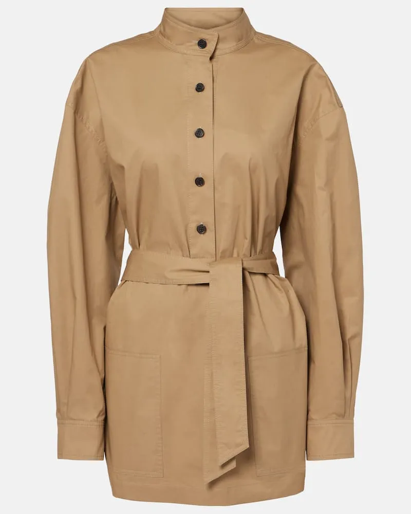 Saint Laurent Tunika aus Baumwolle Beige