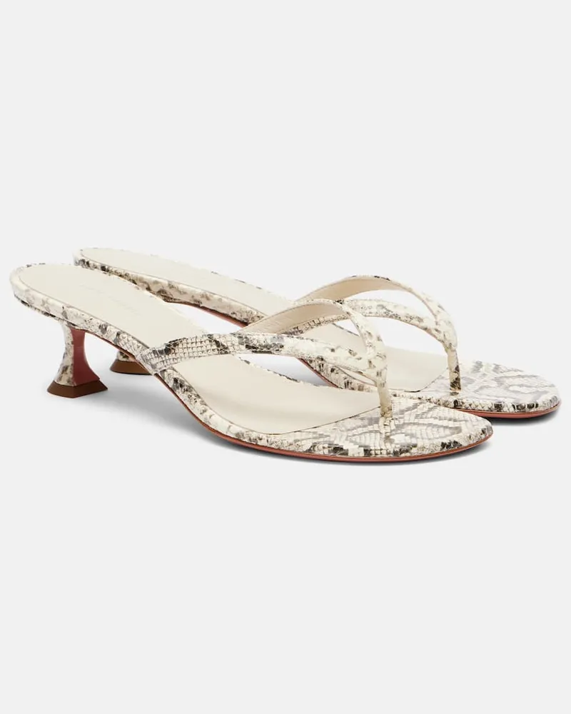 Amina Muaddi Sandalen Juliette 45 aus Leder Beige