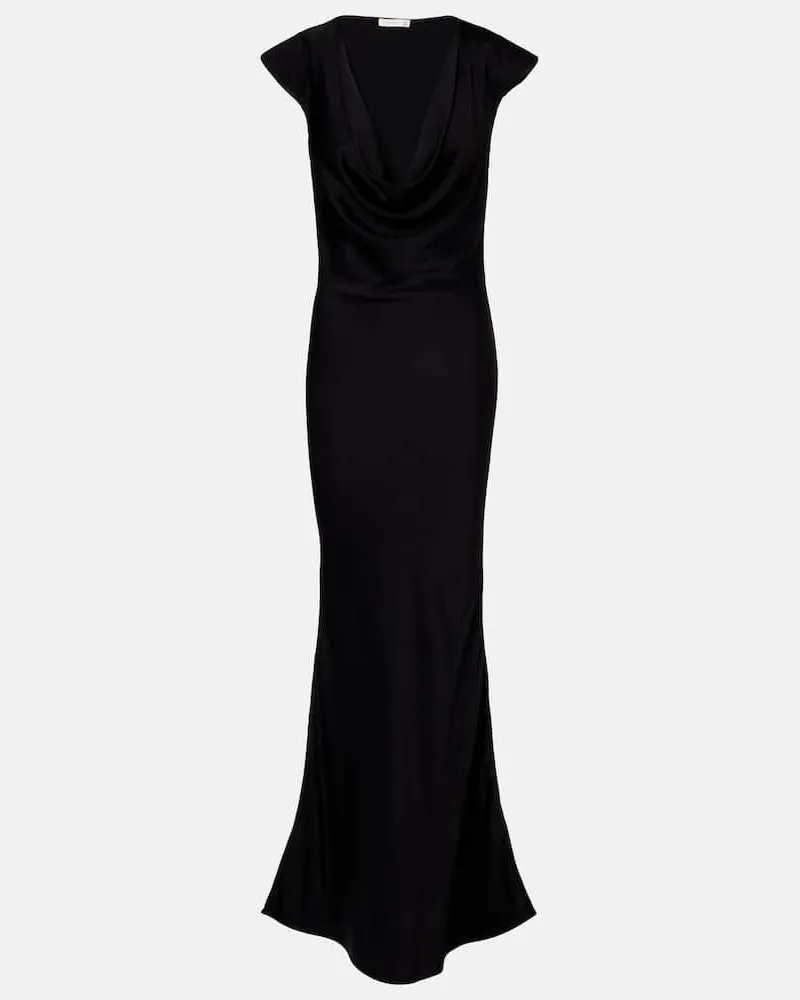 The Row Robe Tefra aus Satin Schwarz