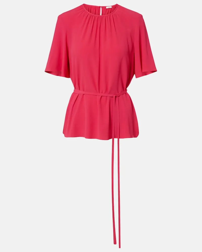 Joseph Bluse Libby aus Crêpe Rosa