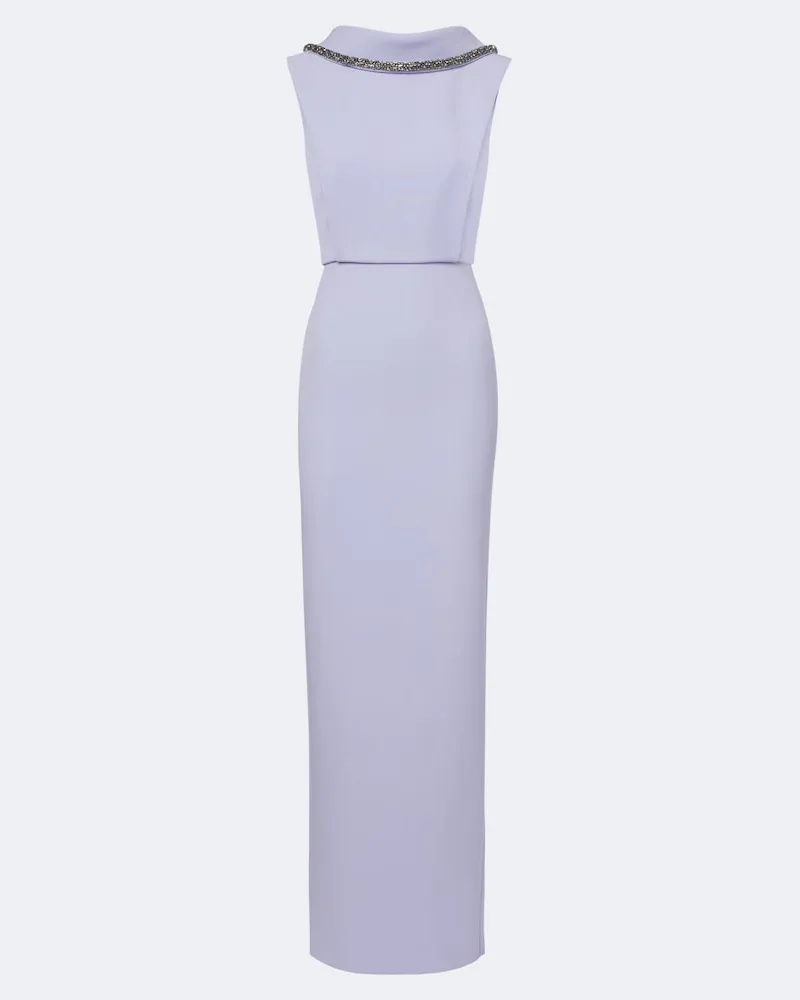 Roland Mouret Verzierte Robe aus Crêpe Violett