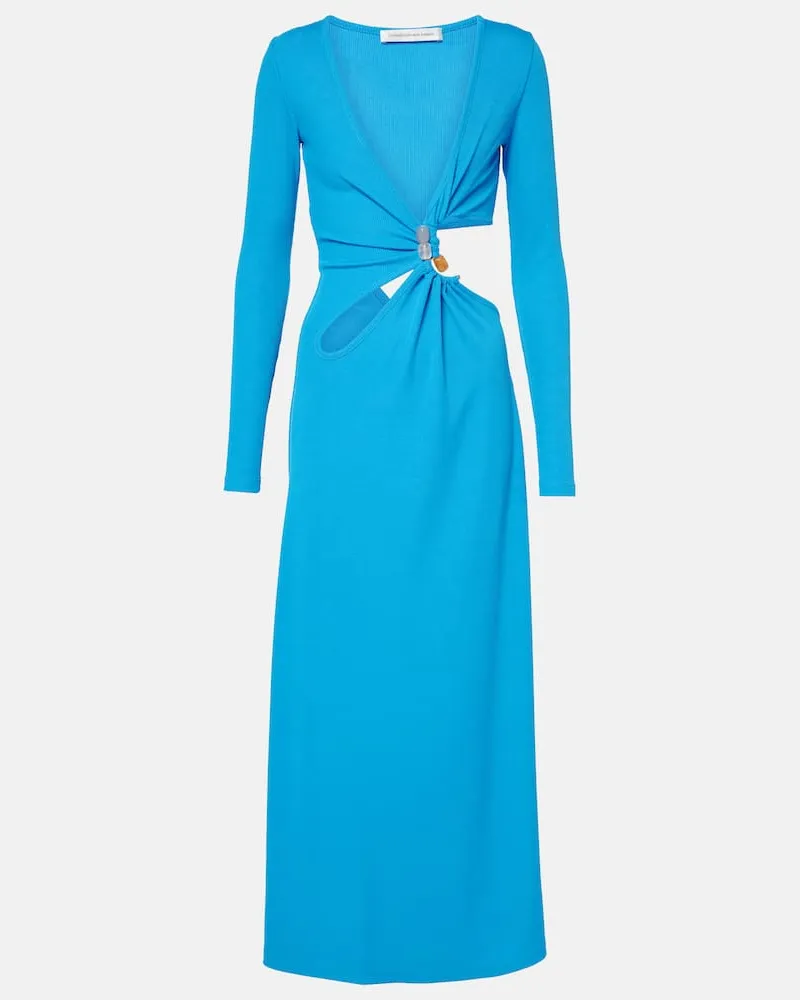 Christopher Esber Maxikleid Cavern Stone Blau