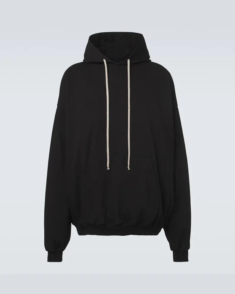 Rick Owens DRKSHDW Hoodie Hun aus Baumwoll-Jersey Schwarz