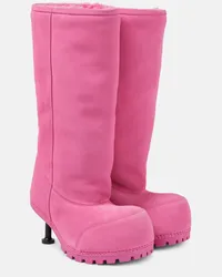 Balenciaga Stiefel Alaska aus Veloursleder Pink