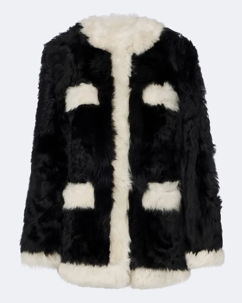Totême Jacke aus Shearling Schwarz