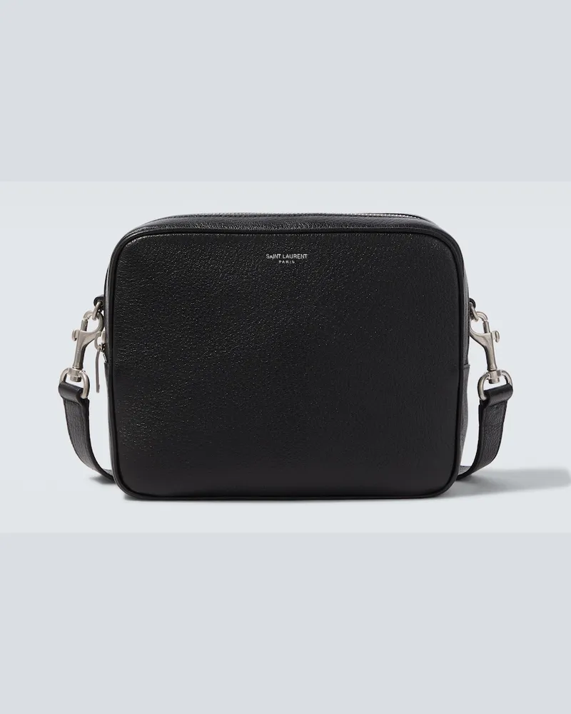 Saint Laurent Schultertasche SPL Small aus Leder Schwarz