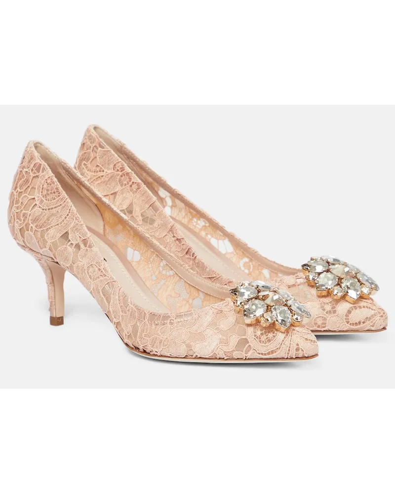 Dolce & Gabbana Verzierte Pumps Belucci aus Spitze Beige