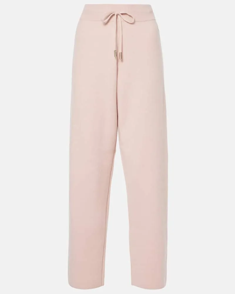 Moncler Jogginghose aus Wolle und Kaschmir Pink