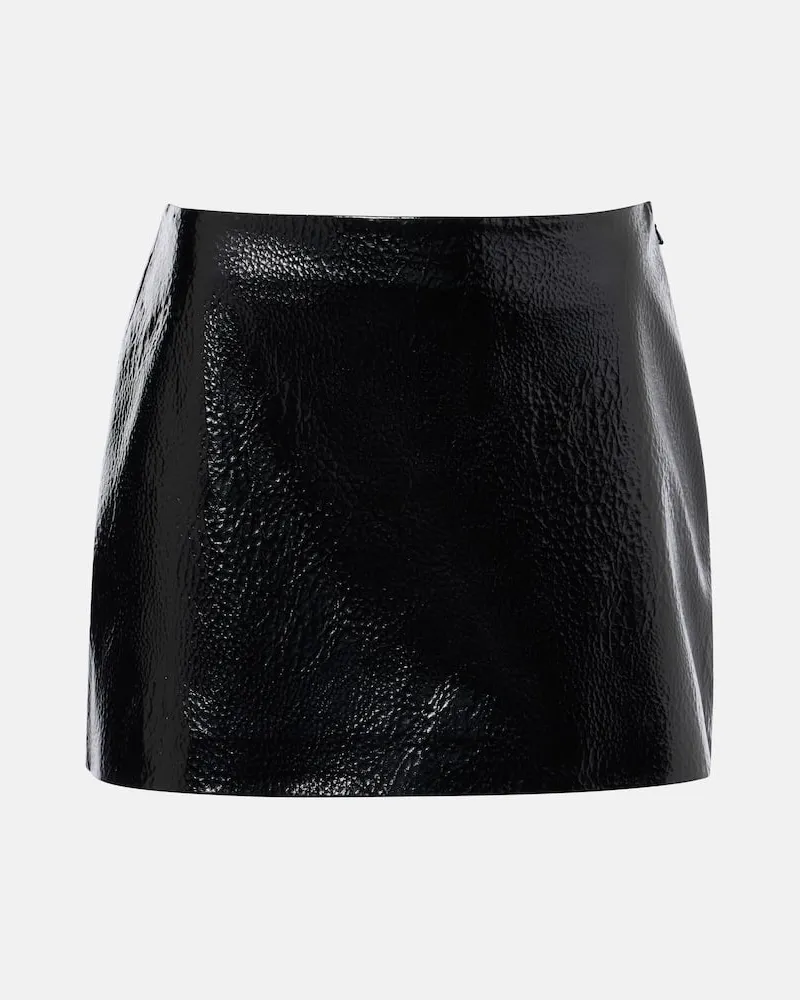 FRANKIE Shop Minirock Mary aus Lederimitat Schwarz