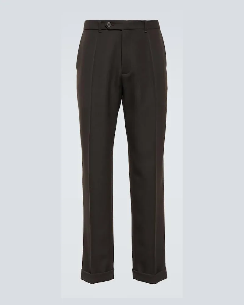 The Row Gerade Hose Seth aus Wolle Braun