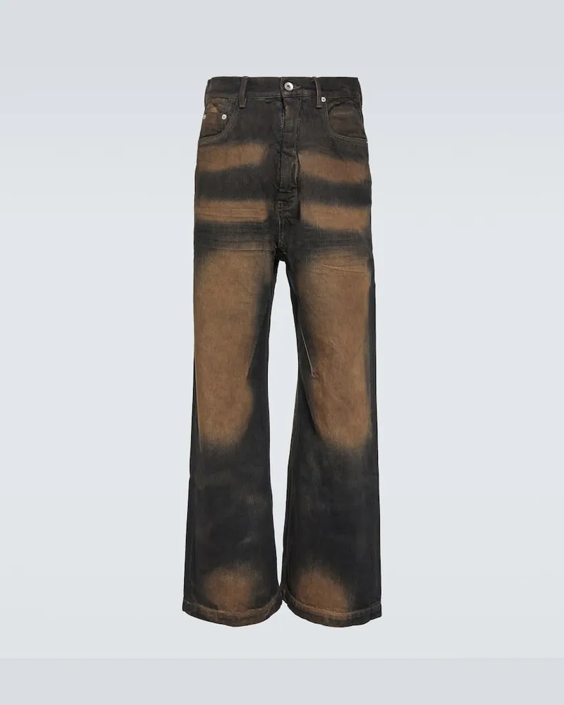 Rick Owens Wide-Leg Jeans Geth Braun