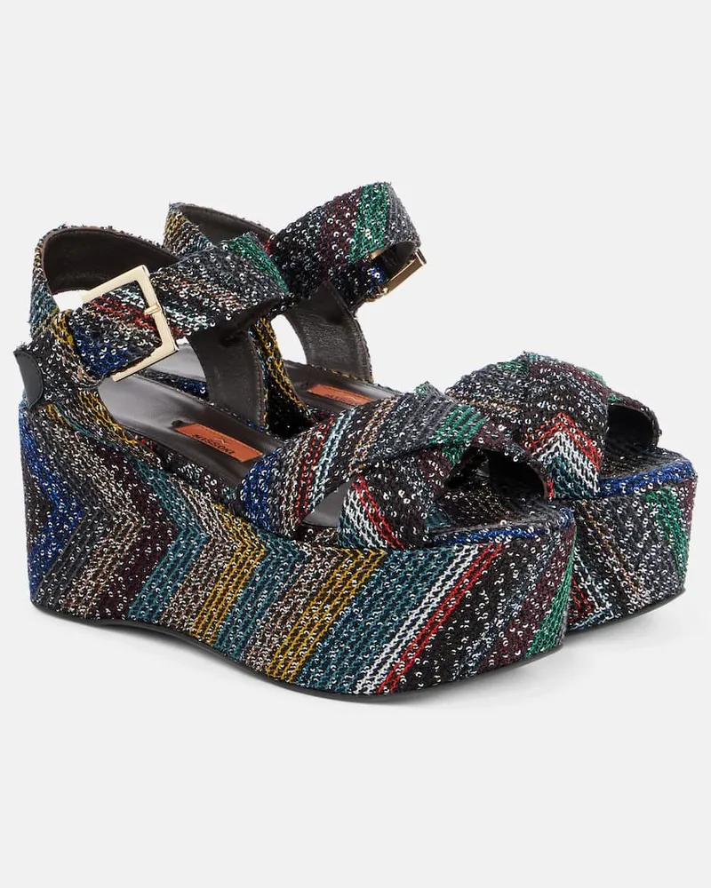 Missoni Plateausandalen Julia Capederoni mit Pailletten Multicolor