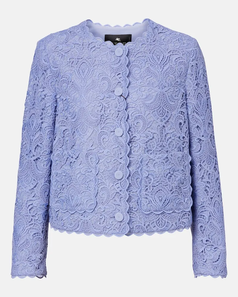 Etro Jacke aus Spitze Violett