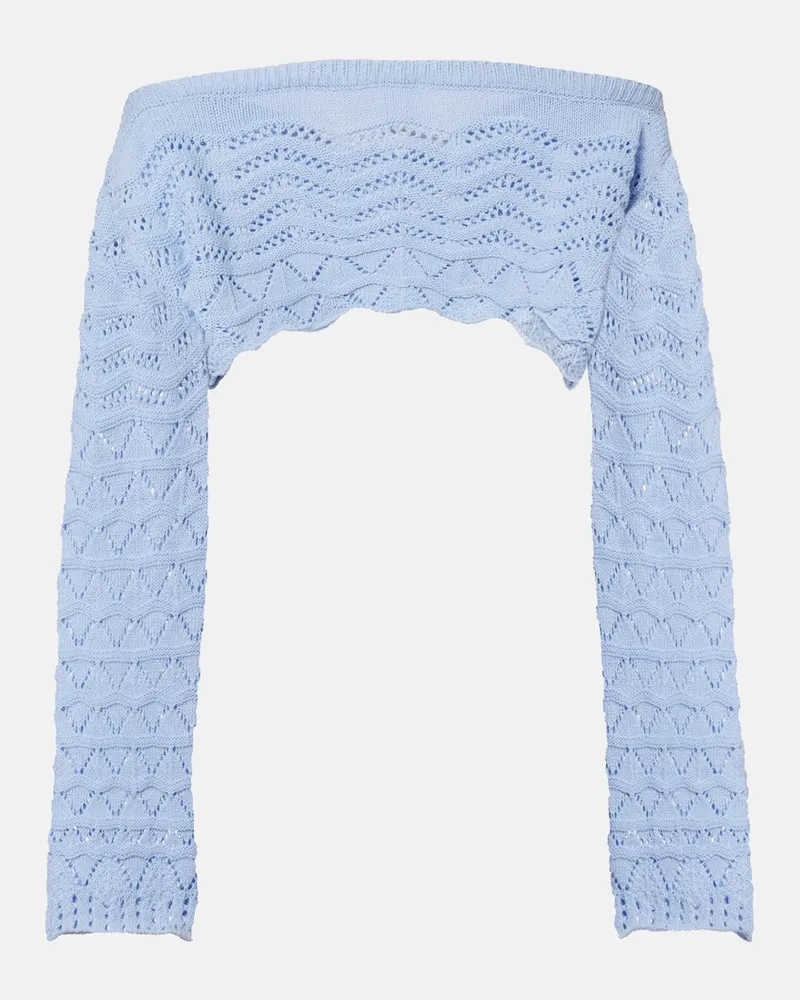 BANANHOT Cropped-Top Helena aus einem Baumwollgemisch Blau