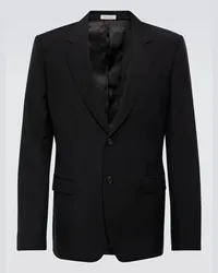 Alexander McQueen Blazer aus Wolle und Mohair Schwarz