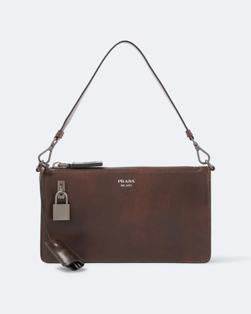 Prada Etui aus Leder Braun