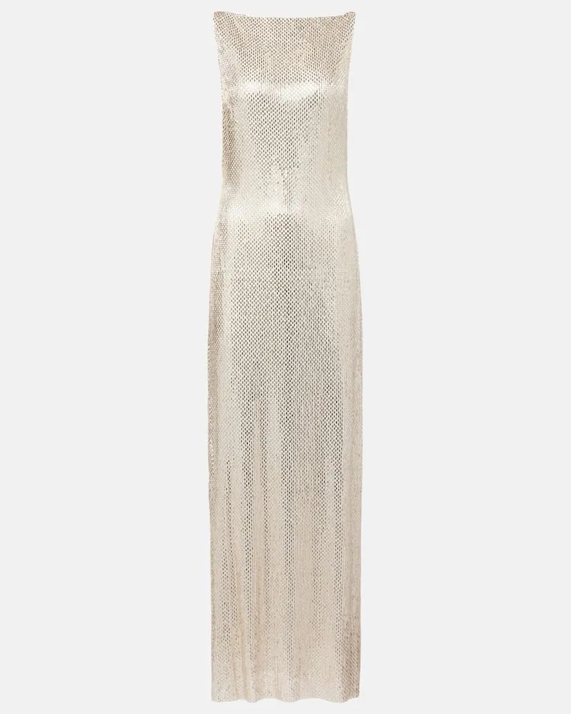 Roland Mouret Robe aus Mesh mit Kristallen Gold