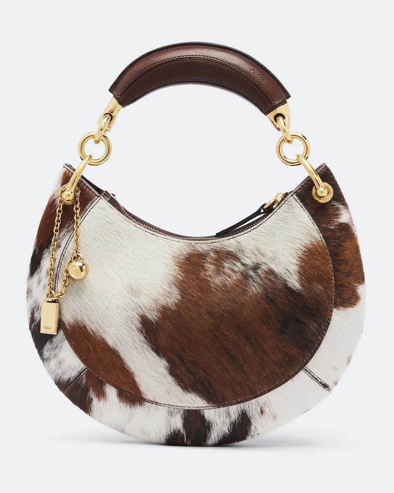 Chloé Chloé Henkeltasche Chloé Banana Small aus Kalbshaar Braun