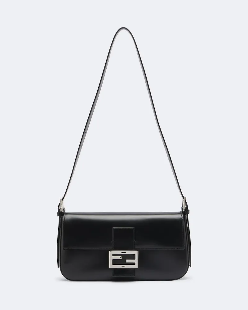 Fendi Schultertasche Baguette® Small aus Leder Schwarz