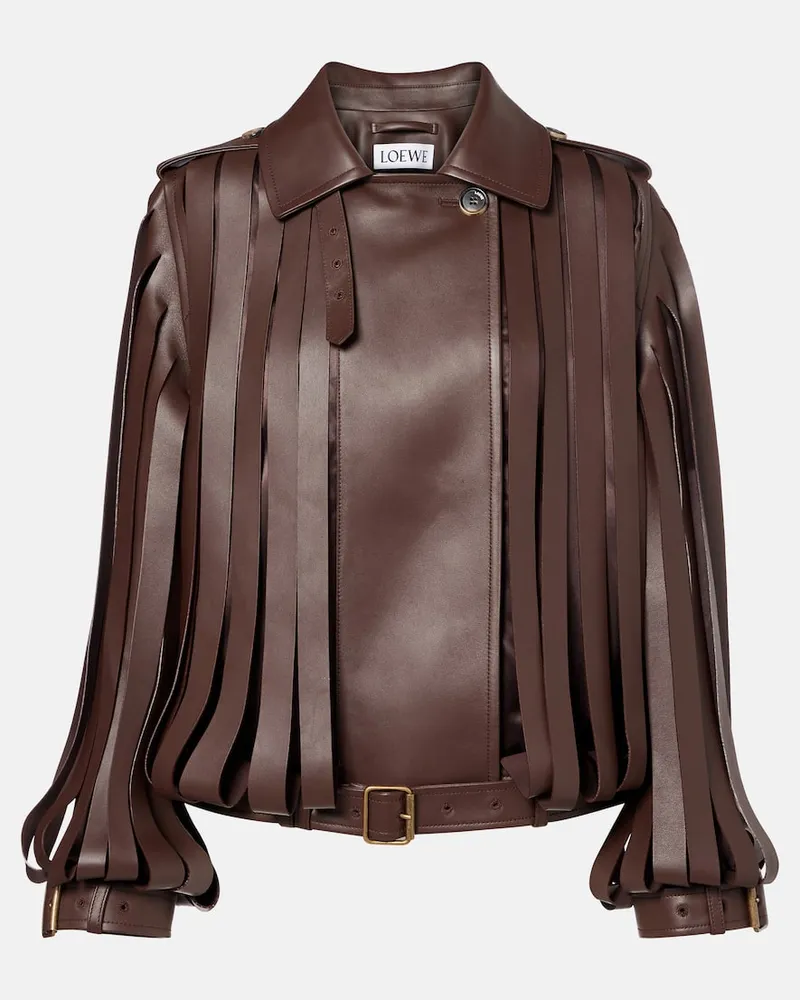 Loewe Lederjacke Braun