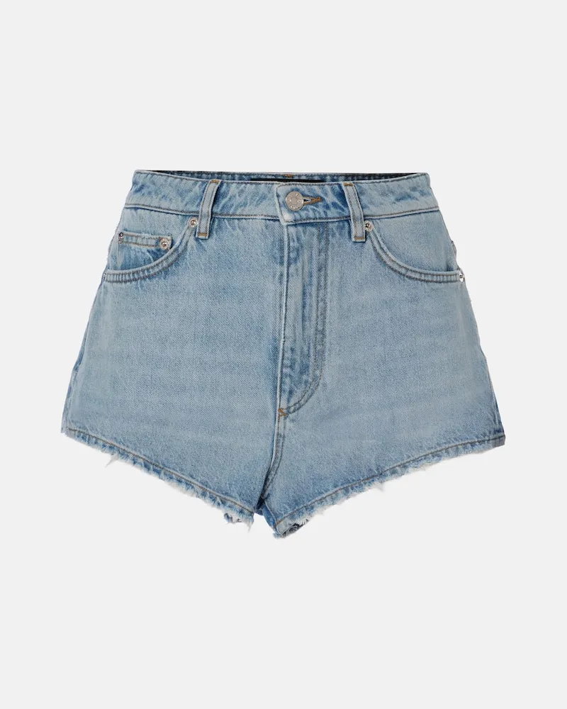 Dolce & Gabbana High-Rise Jeansshorts Blau
