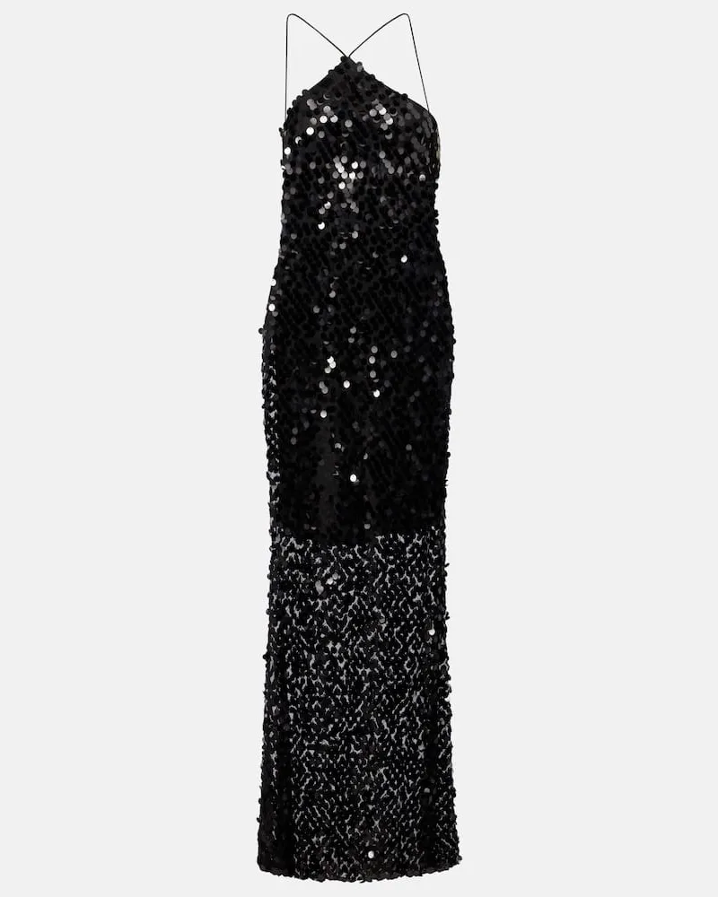 The Sei Robe mit Pailletten Schwarz