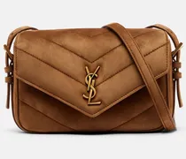 Crossbody Bag Loulou Toy aus Matelassé-Veloursleder