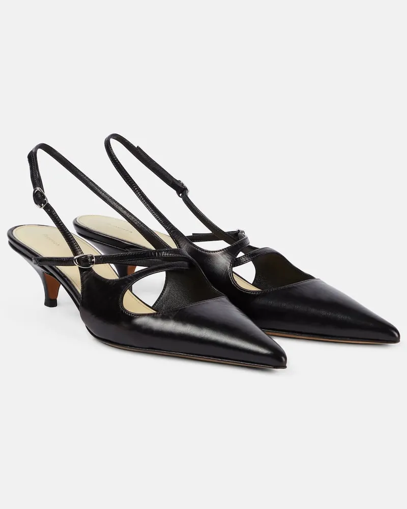 Proenza Schouler Slingback-Pumps Slash aus Leder Schwarz