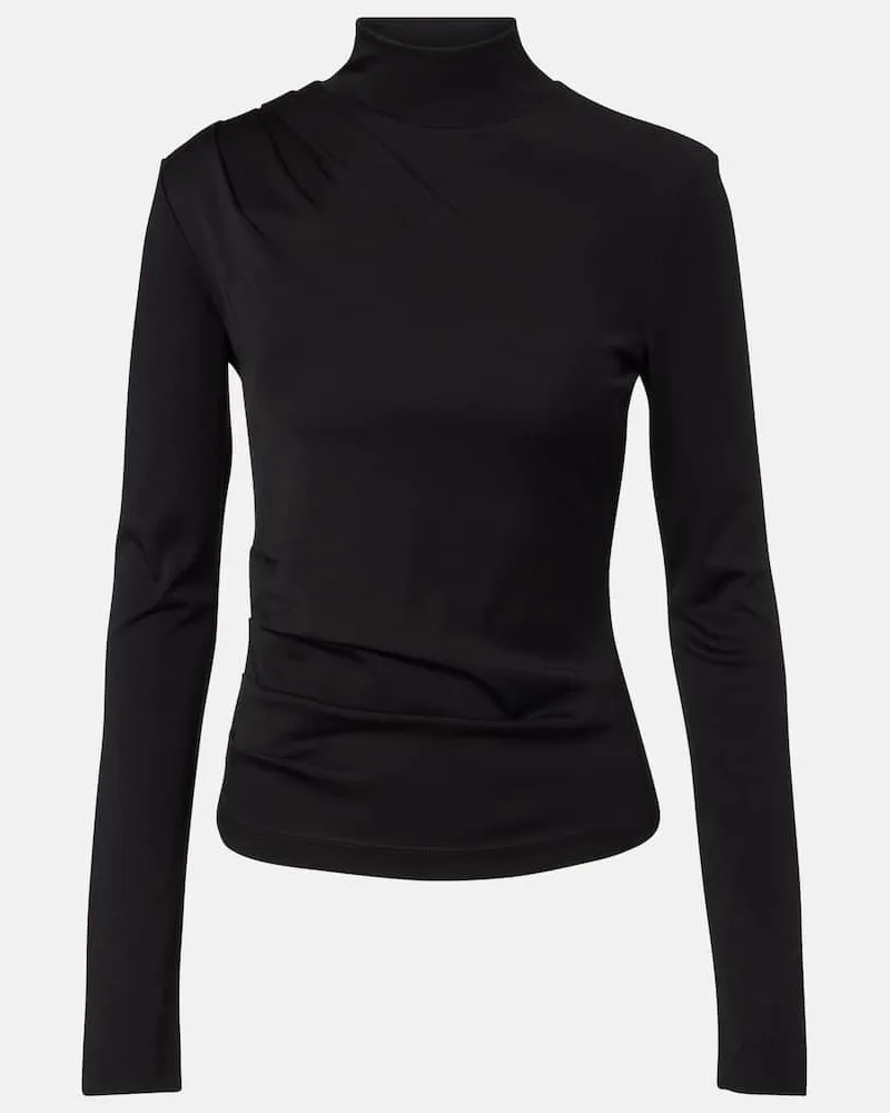 Max Mara Rollkragenpullover aus Wolle Schwarz