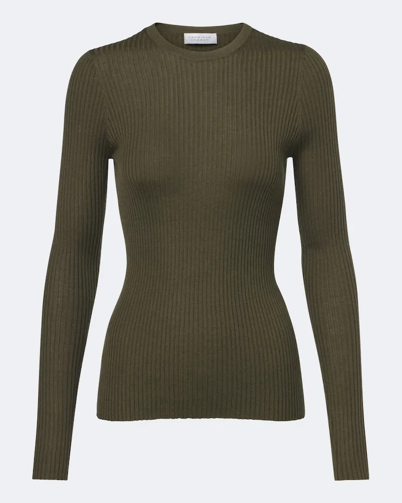 Gabriela Hearst Pullover Browning aus Kaschmir und Seide Grün