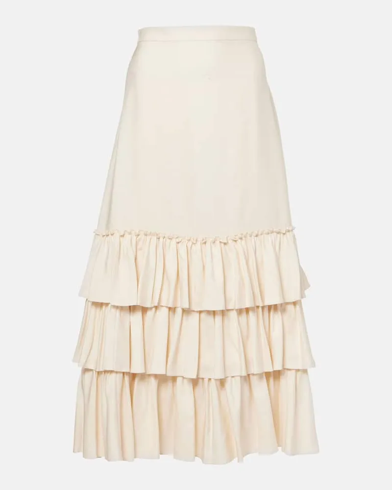 Valentino Garavani Maxirock aus Seide Beige