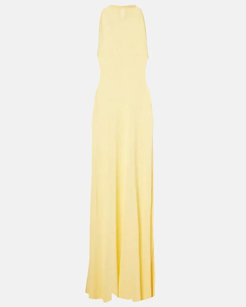 Jacquemus Maxikleid La Robe Maille Sculta Gelb